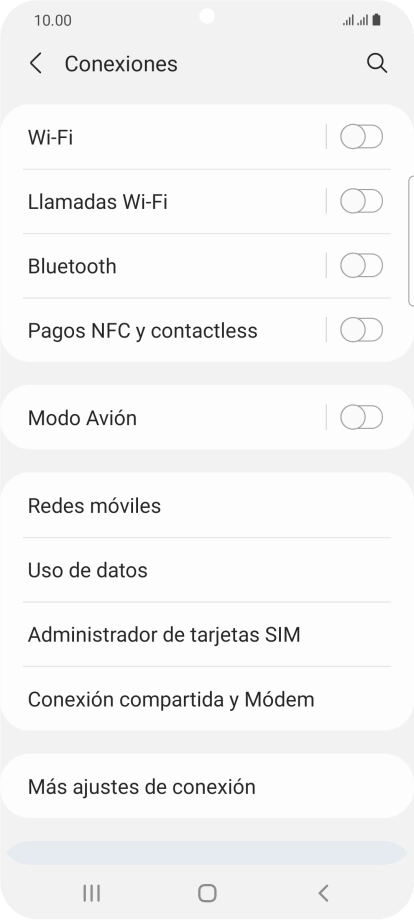 Pulsa Redes móviles.