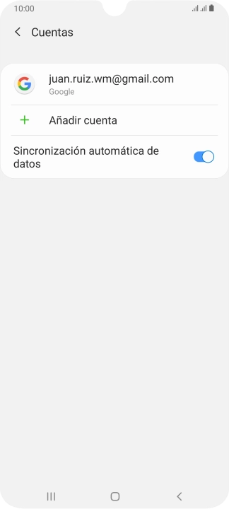 Pulsa la cuenta deseada.