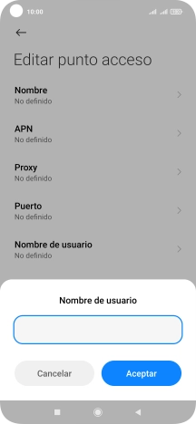 Introduce wap@wap y pulsa Aceptar.