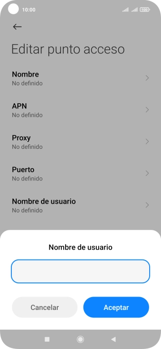 Introduce wap@wap y pulsa Aceptar.