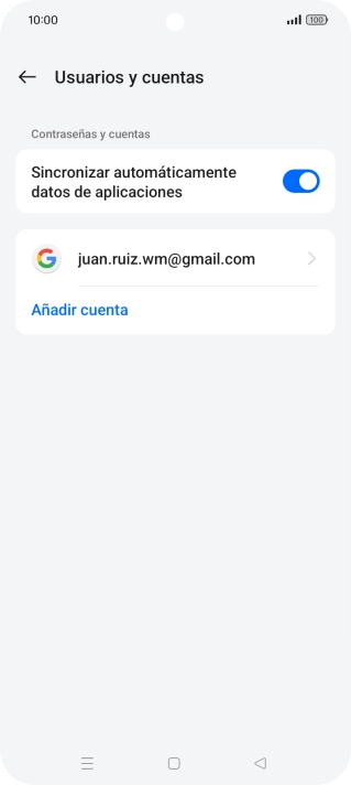 Pulsa Añadir cuenta.