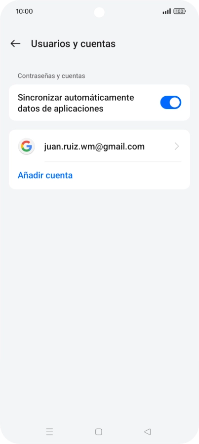 Pulsa Añadir cuenta.