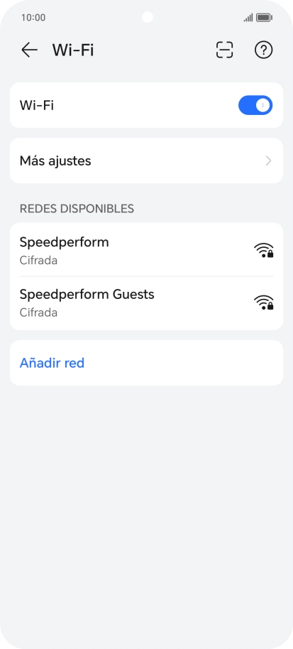 Pulsa la red wifi deseada.