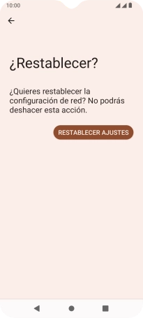 Pulsa RESTABLECER AJUSTES.