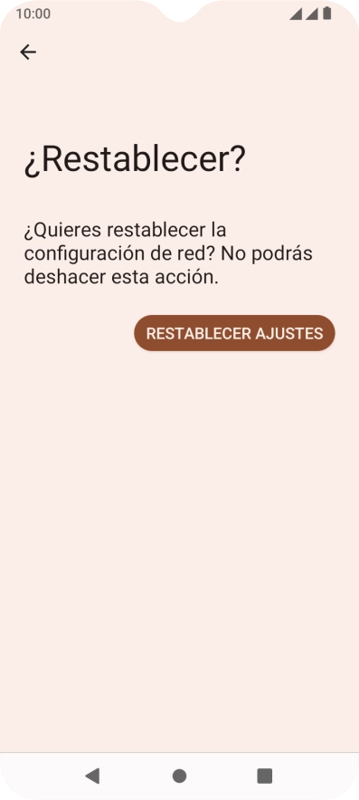 Pulsa RESTABLECER AJUSTES.