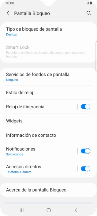 Pulsa Tipo de bloqueo de pantalla.