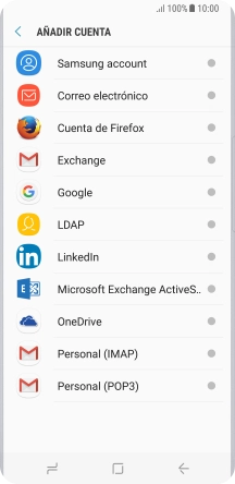 Pulsa Correo electrónico.