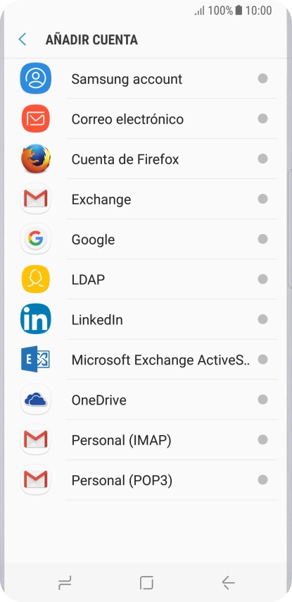 Pulsa Correo electrónico.