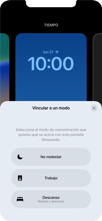 Pulsa un modo de concentración.