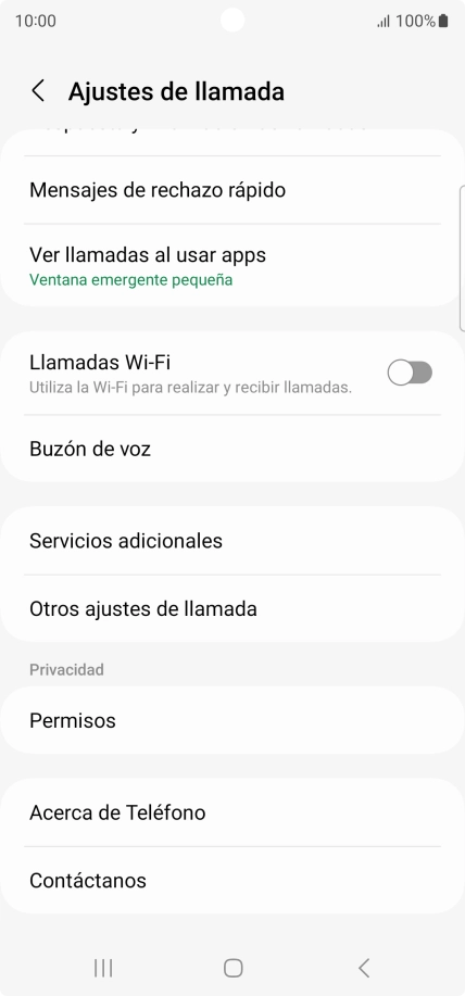 Pulsa Buzón de voz.