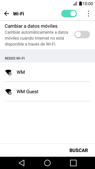 Pulsa la red wifi deseada.