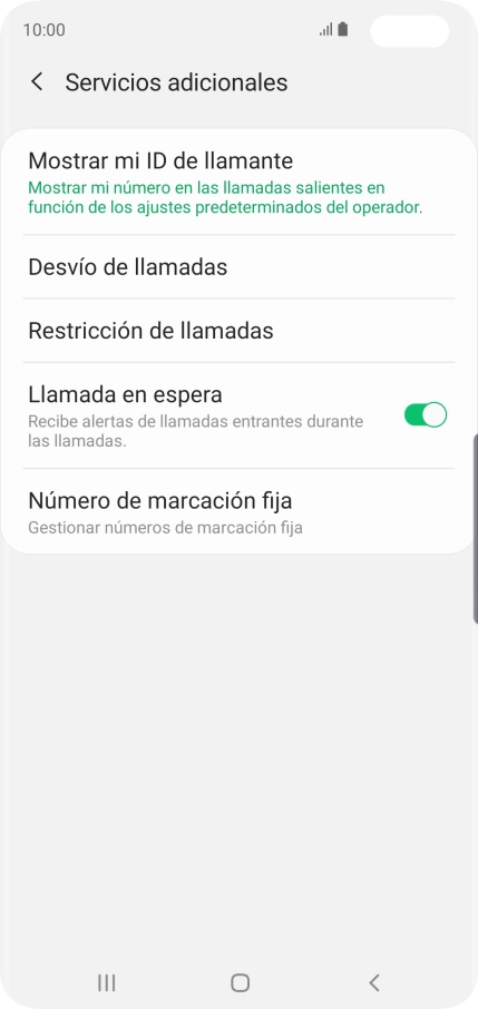 Pulsa Número de marcación fija.