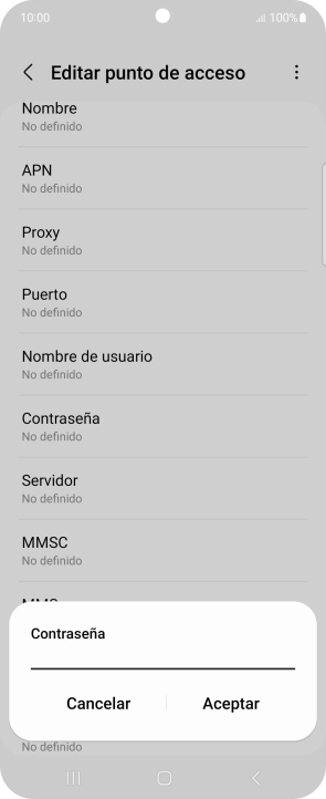 Introduce wap125 y pulsa Aceptar.