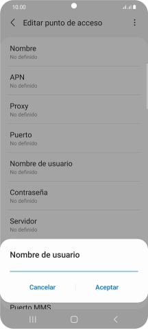 Introduce wap@wap y pulsa Aceptar.