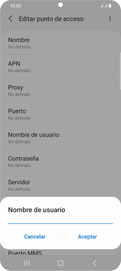 Introduce wap@wap y pulsa Aceptar.