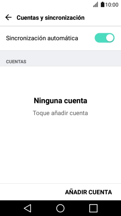 Pulsa AÑADIR CUENTA.