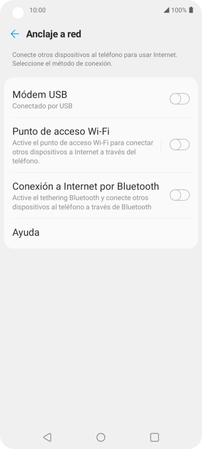 Pulsa Punto de acceso Wi-Fi.