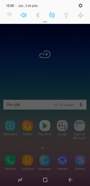 Pulsa el icono de ajustes.