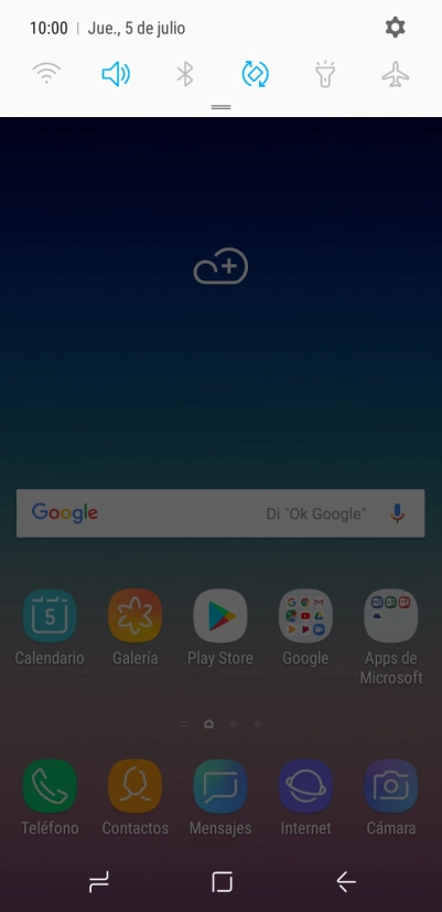 Pulsa el icono de ajustes.