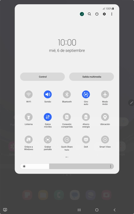 Pulsa el icono de ajustes.