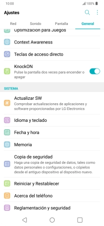 Pulsa Actualizar SW.