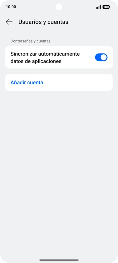 Pulsa Añadir cuenta.