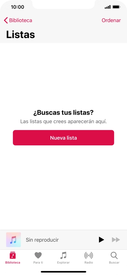 Pulsa Nueva lista.