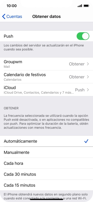 Pulsa el indicador junto a 