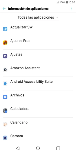Pulsa la app deseada.
