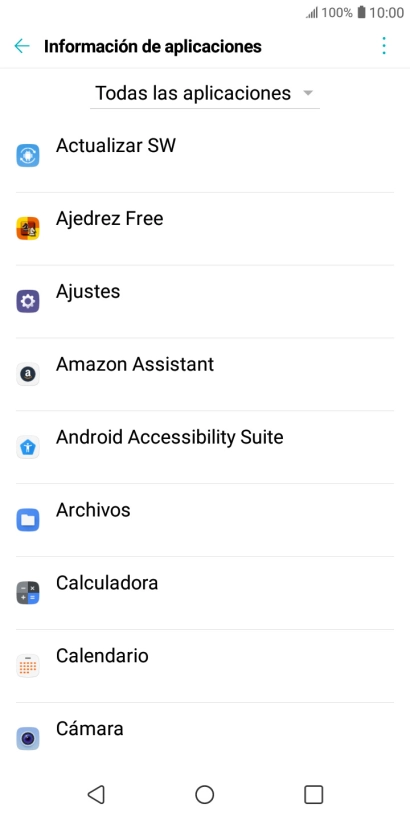 Pulsa la app deseada.