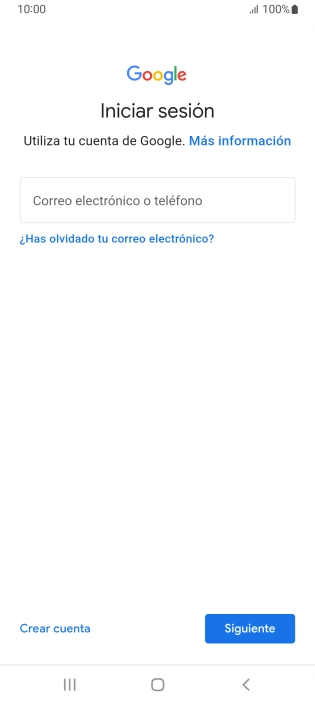 Si no tienes una cuenta de Google, pulsa Crear cuenta y sigue las indicaciones de la pantalla para ver cómo crear una cuenta nueva.