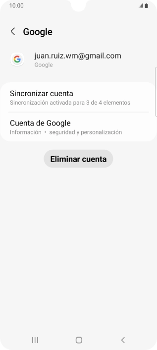 Pulsa Sincronizar cuenta.