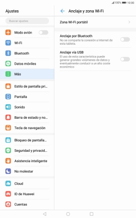 Pulsa Zona Wi-Fi portátil.