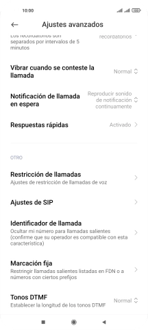 Pulsa Marcación fija.