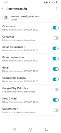 Pulsa el indicador junto a 