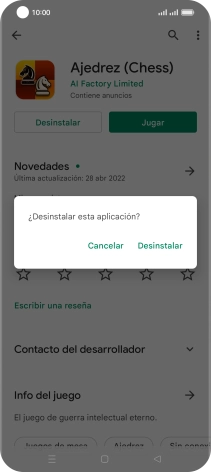 Pulsa Desinstalar.