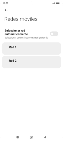 Pulsa la red deseada.