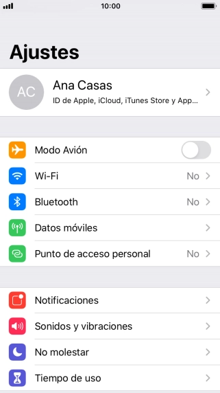Pulsa Datos móviles. Pulsa Datos móviles.