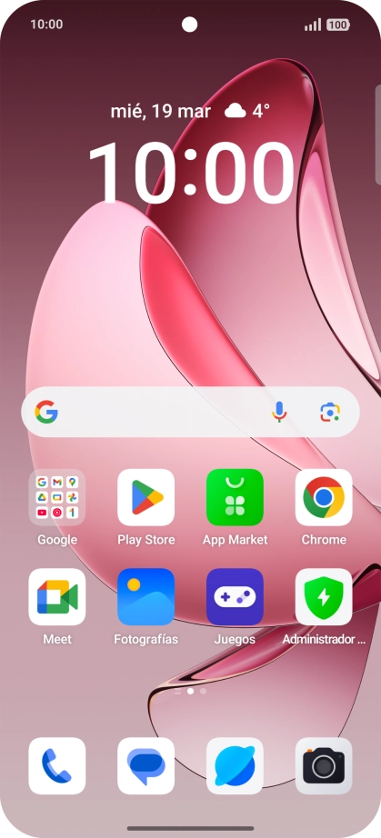 Desliza dos dedos hacia abajo desde la parte superior de la pantalla.