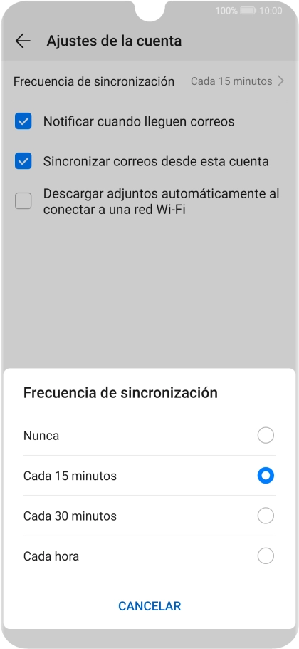 Pulsa el ajuste deseado.