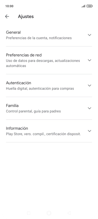 Pulsa Preferencias de red.