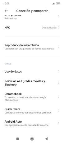 Pulsa Reiniciar Wi-Fi, redes móviles y Bluetooth.