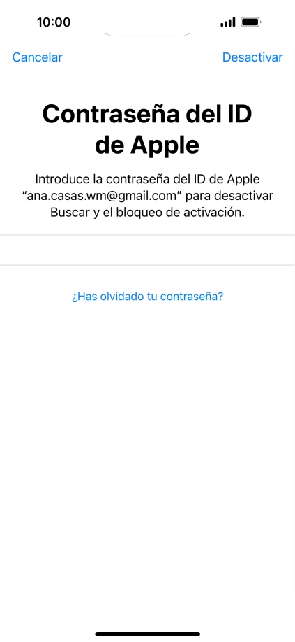 Pulsa Desactivar.