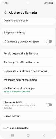 Pulsa Servicios adicionales.