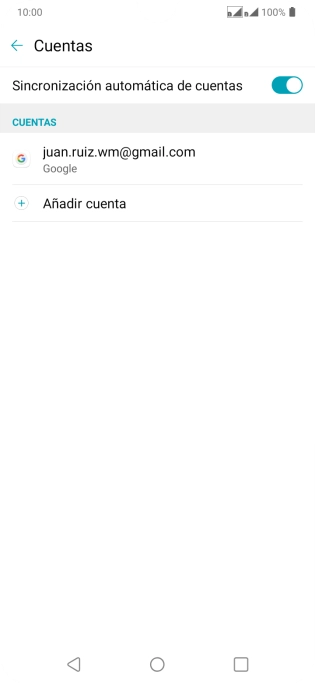 Pulsa la cuenta deseada.