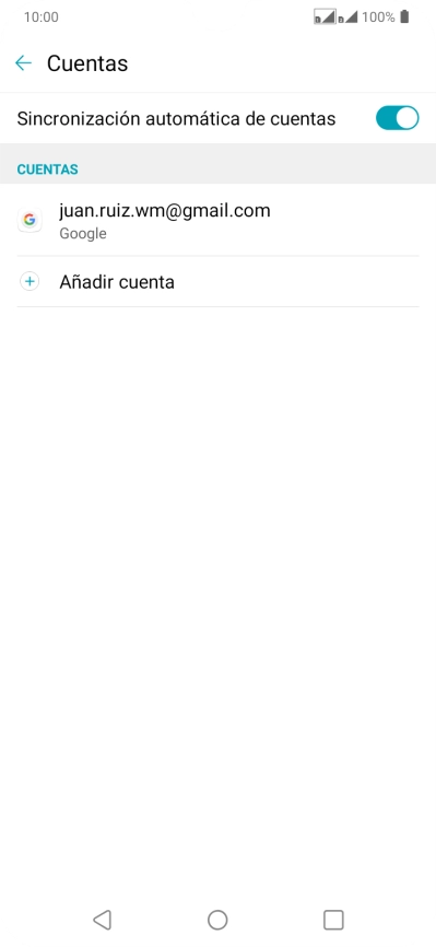 Pulsa la cuenta deseada.