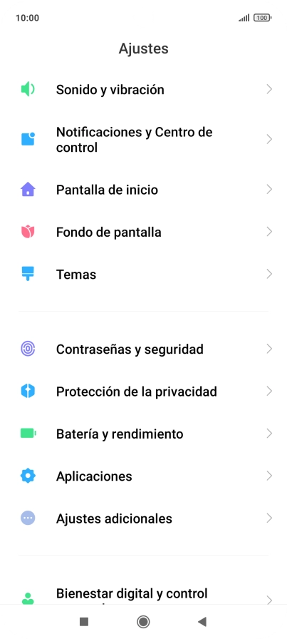 Pulsa Notificaciones y Centro de control.