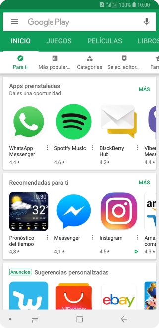 Desliza el dedo hacia la derecha desde la parte izquierda de la pantalla.