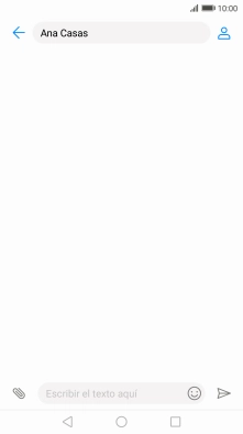 Pulsa en el campo de escritura  y escribe el texto del mensaje corto.