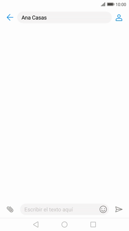 Pulsa en el campo de escritura  y escribe el texto del mensaje corto.